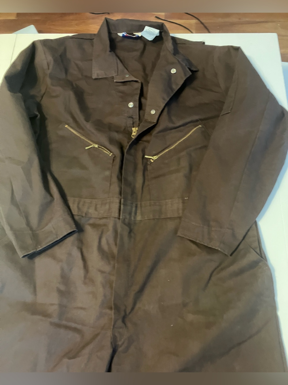 Men's Brown Workwear suit Utility Zip Pockets